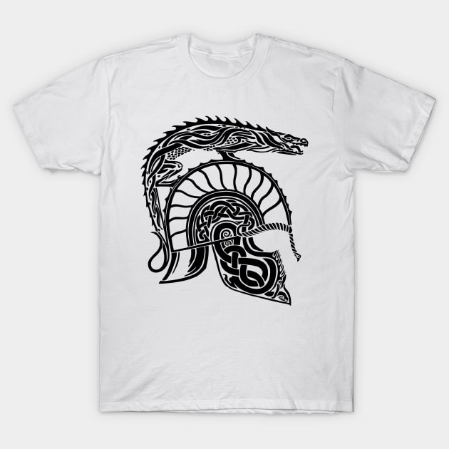 Children of Hurin Helmet Dragon Art T-Shirt by AnotherOne